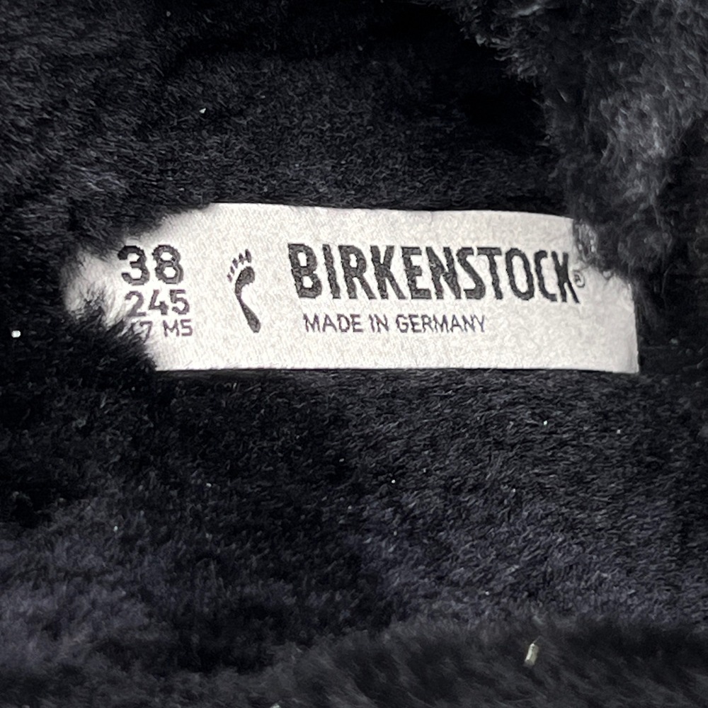 Birkenstock Arizona Shearling Black Suede Sandals Womens #38
Mens #5 Slide Shoes - Picture 2 of 14